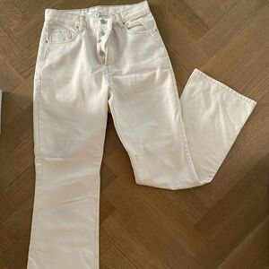PacSun High Rise Cream Bootcut Jeans